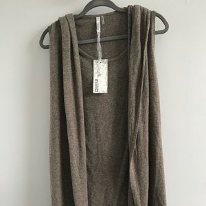 Sweater dress with hoodie